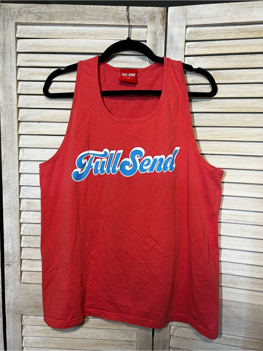 Full Send Script Tank Top